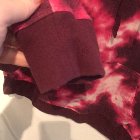 Stylish Pink Tie Die Splatter Champion Hoodie - Picture 3 of 6